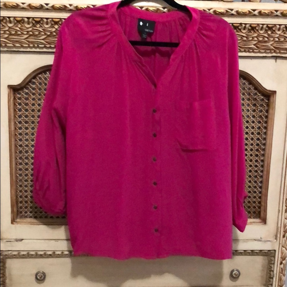 Greylin hot pink blouse